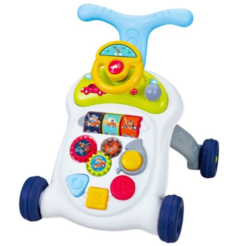 Interaktywny Chodzik Pchacz Kierownica Światła Dźwięki LEAN Toys
