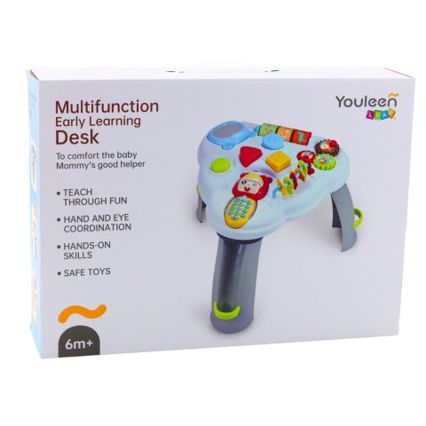 Interaktywny Stolik Edukacyjny Trójkątny Telefon Światła Dźwięki LEAN Toys