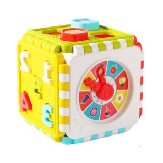 Kostka Edukacyjna Sorter Cyferki Wzory Zegar Kolorowa LEAN Toys