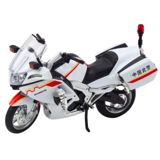 Motocykl Metalowy Światła Dźwięki Biały Czerwone Żółte Linie 1:12 LEAN Toys