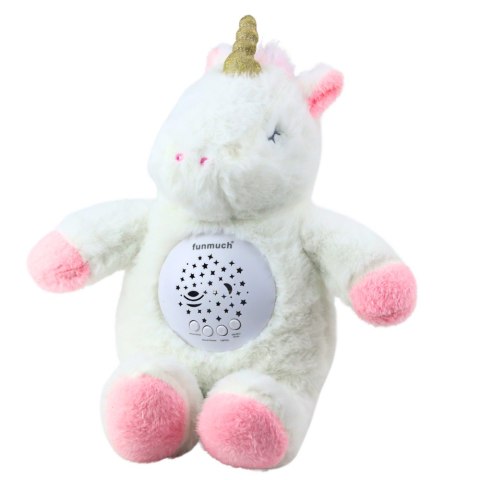 Pluszowy Jednorożec Usypiająca Przytulanka Projektor Dźwięk LEAN Toys