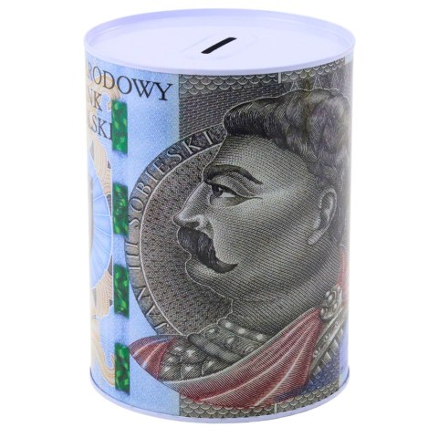 Skarbonka Metalowa Puszka Banknot 500 Złotych 16x12cm LEAN TOYS