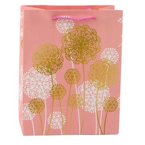 Torba Prezentowa Dmuchawce Złote Elementy 23 x 18 x 10,5 cm LEAN