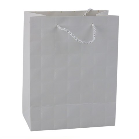 Torba Prezentowa Elegancka Tłoczone Kwadraty 23 x 18 x 10,5 cm LEAN