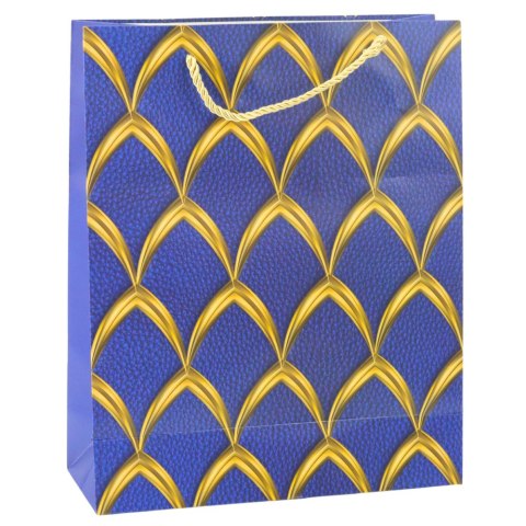 Torba Prezentowa Elegancka Złote Zdobienia 32 x 26 x 12 cm LEAN