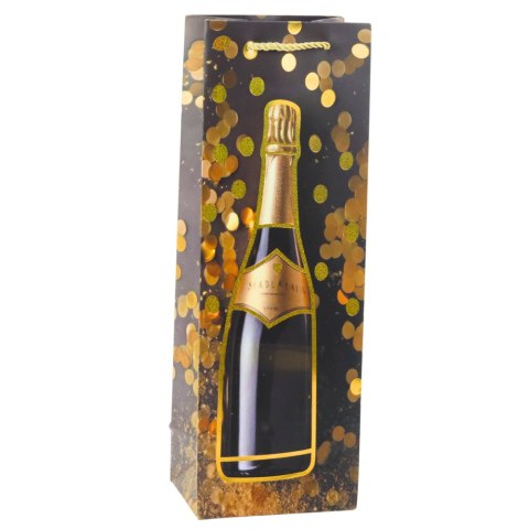 Torba Prezentowa Na Wino Butelkę Papierowa Szampan 35 x 12 x 9 cm LEAN
