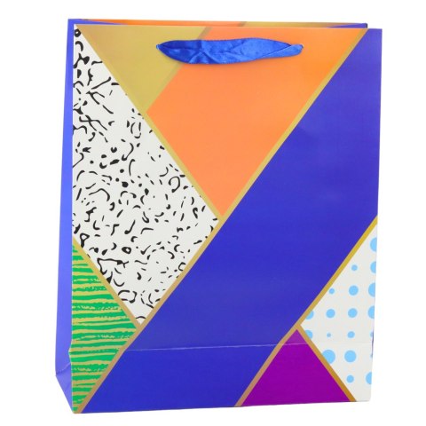 Torba Prezentowa Papierowa Wzory Geometryczne 32 x 26 x 12 cm LEAN
