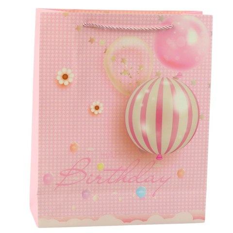 Torba Prezentowa Urodzinowa Balony Happy Birthday 32 x 26 x 12 cm LEAN