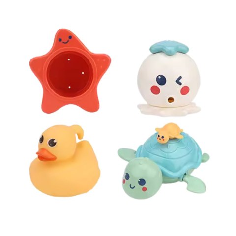 Zestaw Zabawek Do Kąpieli Krab Zwierzęta Morskie 12 el LEAN Toys