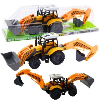 Duża Koparko Ładowarka Rolnicza Budowlana Ruchoma Żółta LEAN Toys