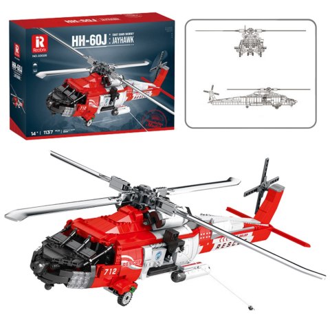 Klocki Konstrukcyjne Helikopter Ratunkowy HH-60J Jayhawk 1137el LEAN Toys