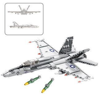 Klocki Konstrukcyjne Myśliwiec F-16 Fighting Falcon 1427el LEAN Toys