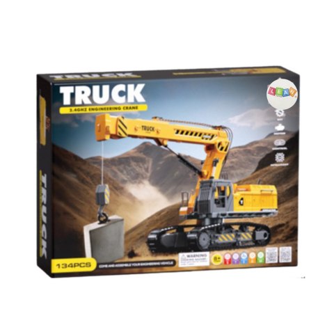 Koparka Gąsienicowa Do Złożenia DIY Zdalnie Sterowana RC 133el LEAN Toys