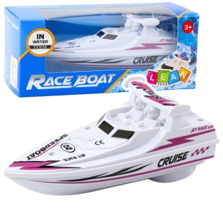 Łódź Motorówka Na Baterie Biała Pływająca Wodna LEAN Toys