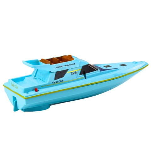 Łódź Motorówka Pływająca Jacht Na Baterie Niebieska LEAN Toys