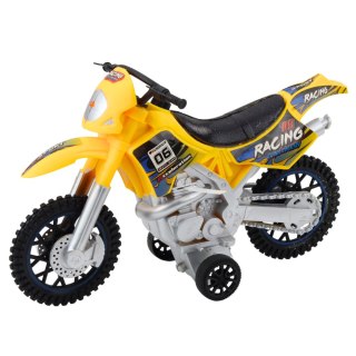 Motor Crossowy Off-Road Napęd Światła Dźwięki Żółty LEAN TOYS