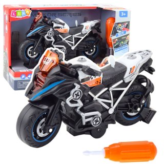 Motor Wyścigowy Do Skręcania Rozkręcania DIY Światła Dźwięki Czarny LEAN Toys