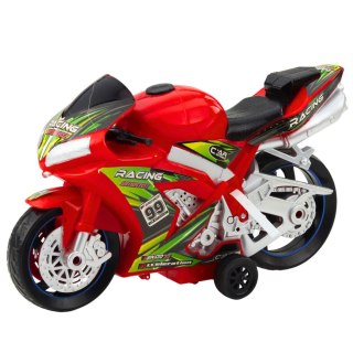 Motor Wyścigowy Ścigacz Napęd Światła Dźwięki Czerwony LEAN Toys