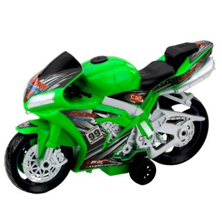 Motor Wyścigowy Ścigacz Napęd Światła Dźwięki Zielony LEAN Toys