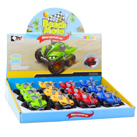 Quad Z Napędem Gumowe Opony Metalowa Karoseria Mix LEAN TOYS