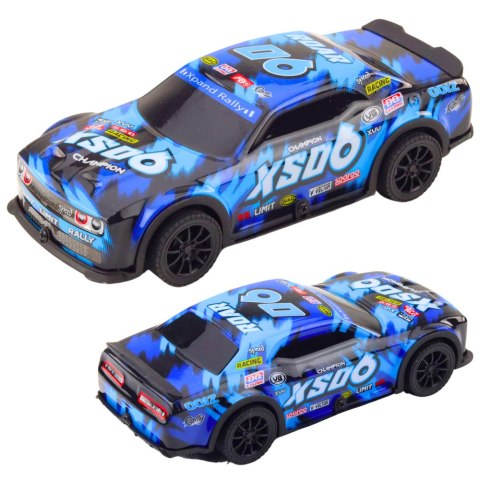 Samochód Wyścigowy XS06 Napęd Światła Dźwięki Pomarańczowy Niebieski LEAN Toys