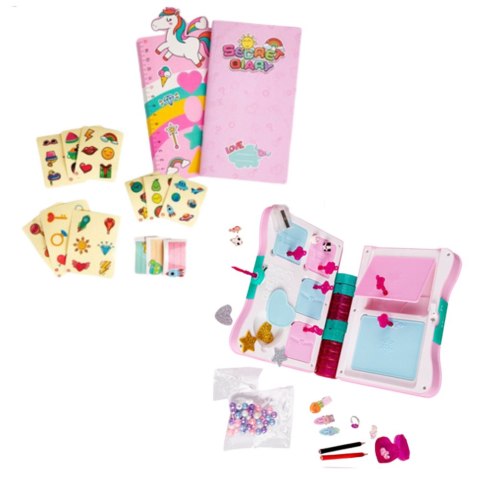 Sekretny Pamiętnik Na Kłódkę Notes Skrytka Kluczyk Akcesoria Różowy LEAN Toys