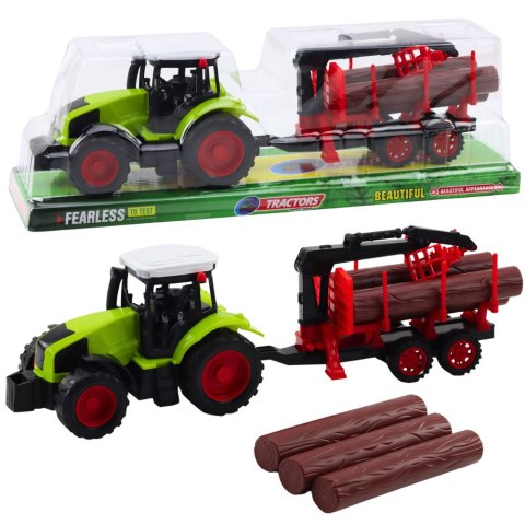 Traktor Rolniczy Z Przyczepą HDS Do Transportu Drewna Bale LEAN Toys