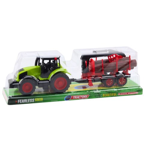Traktor Rolniczy Z Przyczepą HDS Do Transportu Drewna Bale LEAN Toys