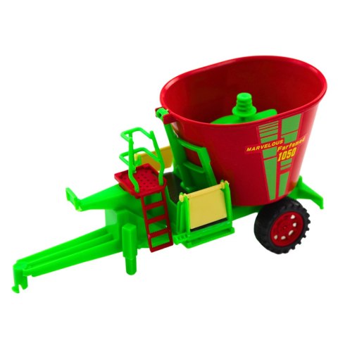 Zestaw Traktor Rolniczy Przyczepa Wywrotka Wóz Paszowy LEAN Toys