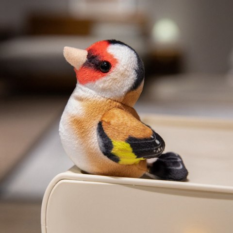 Mały Pluszowy Ptak Niebieski Sikorka Szczygieł 10cm LEAN TOYS