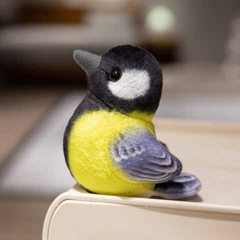 Mały Pluszowy Ptak Niebieski Sikorka Szczygieł 10cm LEAN TOYS