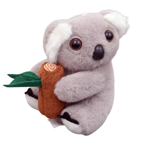Pluszowy Brelok Koala z Gałęzią Szary Karabińczyk Złoty 12cm LEAN Toys