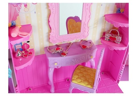 Garderoba ze Światłem i Lustrem Lalka 26 cm Zestaw Ubrań Akcesoria LEAN Toys