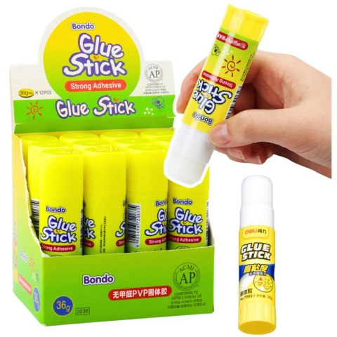 Klej W Sztyfcie Szkolny Biurowy Mocny 36g LEAN