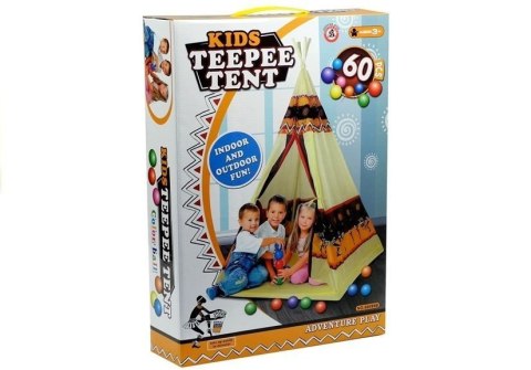 Namiot Tipi Indiański Baza Dla Dzieci + 60 Piłek 155 cm LEAN Toys