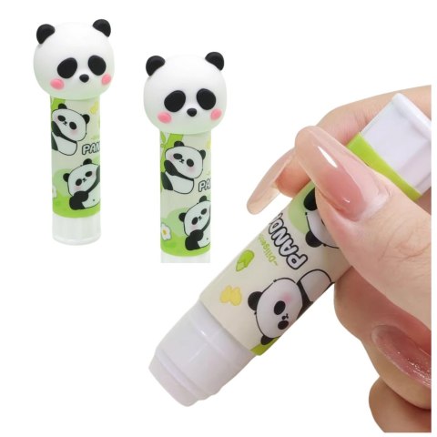 Klej W Sztyfcie Szkolny Biurowy Panda Zielony 3D LEAN