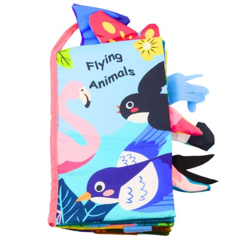 Miękka Książeczka Sensoryczna Ptaki Szeleszcząca Piszczałka Kolorowa LEAN Toys