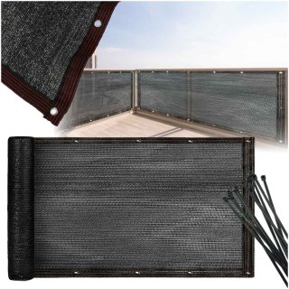 Osłona balkonowa LUARO mata maskująca siatka cieniująca na balkon taras 150g/m2 105x500cm UV Kik Sp. z o. o. Sp. k.