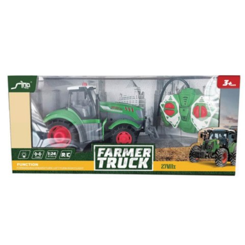 Ciągnik Traktor Rolniczy Zdalnie Sterowany RC Zielony 1:24 LEAN Toys