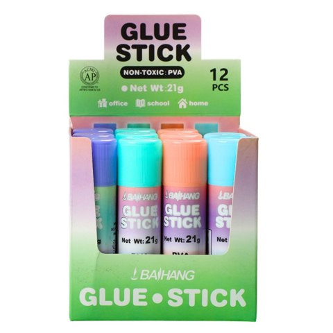 Klej W Sztyfcie Szkolny Biurowy Pastelowy 21g LEAN