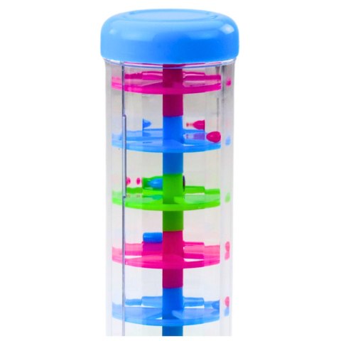 Tuba Sensoryczna Deszczownica Grzechotka Kolorowe Kulki 20cm LEAN TOYS
