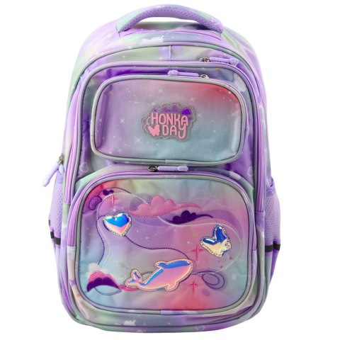 Plecak Szkolny Pas Piersiowy Pastelowy Kolorowy 20L LEAN