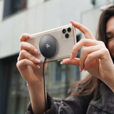 Ładowarka indukcyjna magnetyczna bezprzewodowa Qi2 do telefonu 15W - czarna WOZINSKY