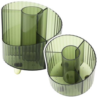 Organizer Na Przybory Szkolne Biurowe Transparentny Zielony LEAN