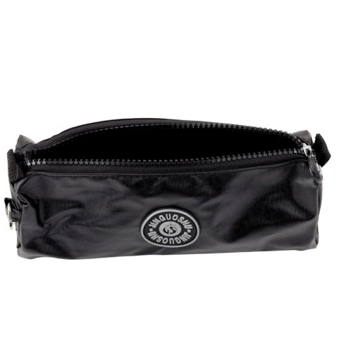 Piórnik Szkolny Organizer Jednokomorowy Czarny 21,5cm LEAN