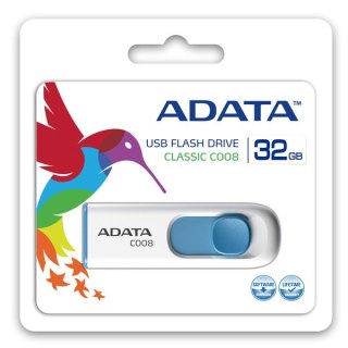 Pendrive DashDrive Classic C008 32GB USB2.0 biało- niebieskie Adata