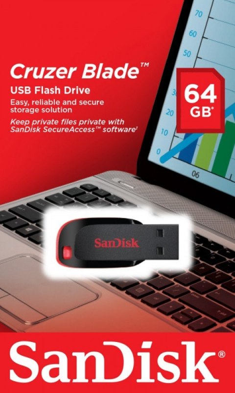 Cruzer Blade USB Flash Drive 64GB SanDisk