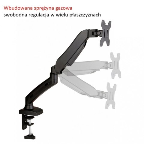 Uchwyt biurkowy na sprężynie gazowej do 1 monitora LCD/LED 13-27" L-11GD ART