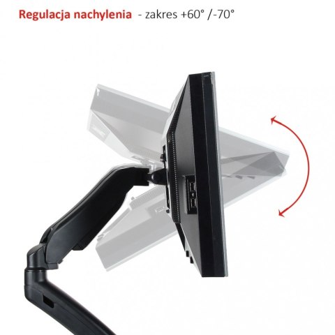 Uchwyt biurkowy na sprężynie gazowej do 1 monitora LCD/LED 13-27" L-11GD ART