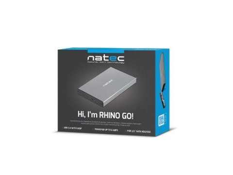 Kieszeń zewnętrzna HDD/SSD Sata Rhino Go 2,5 USB 3.0 szara Natec